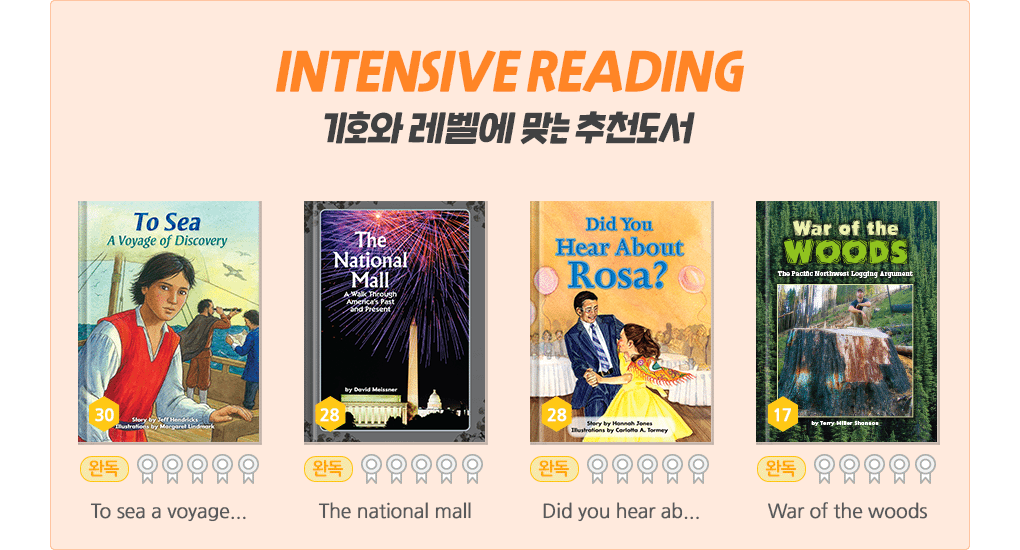 INTENSIVE READING 기호와 레벨에 맞는 추천도서